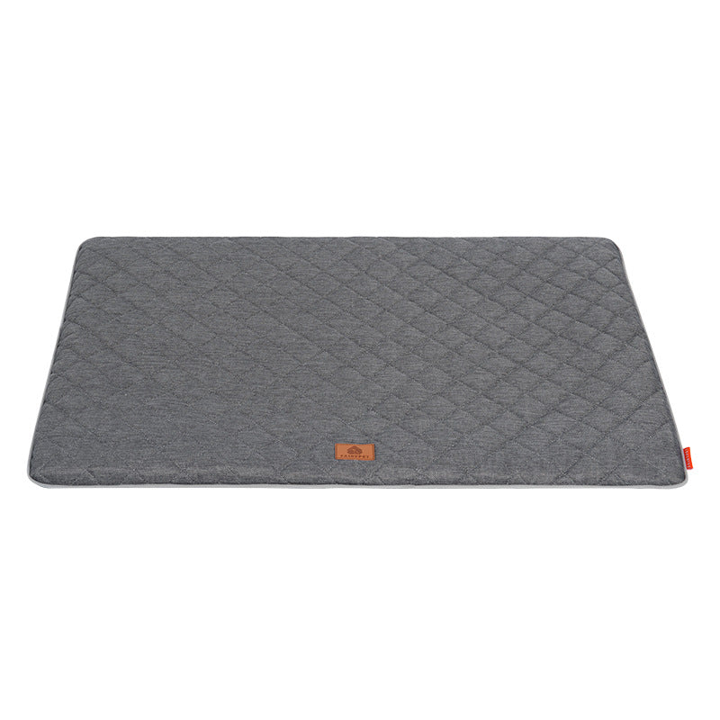 Linen Dog Mat – Washable, All-Season Pet Kennel Pad for Dogs & Cats (L Size)