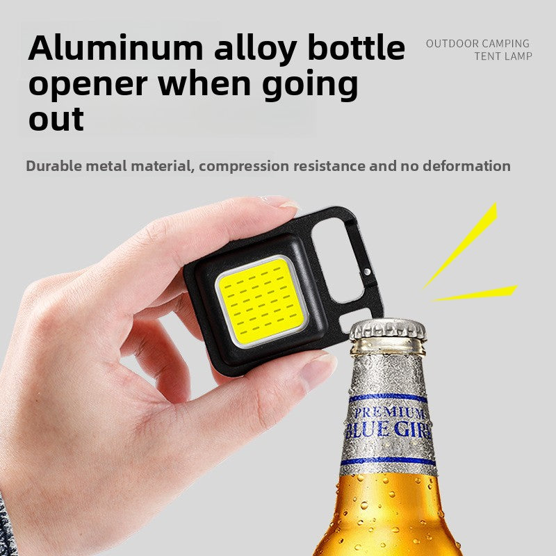 KAWELL Keychain Flashlight – Rechargeable Mini LED Torch with Magnet, Bottle Opener & Emergency Light