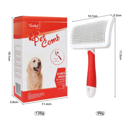 Pet Pin Comb for Dogs & Cats – Detangling Button Brush for Short & Long Hair