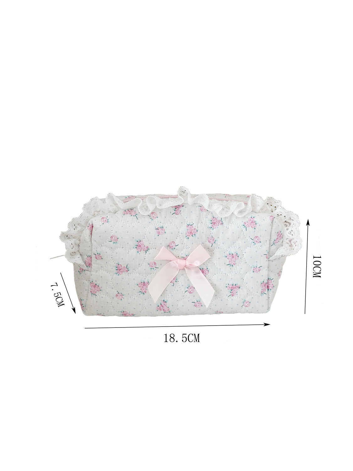 Pink Rose Lace Storage Bag – Large Capacity Organizer for Women