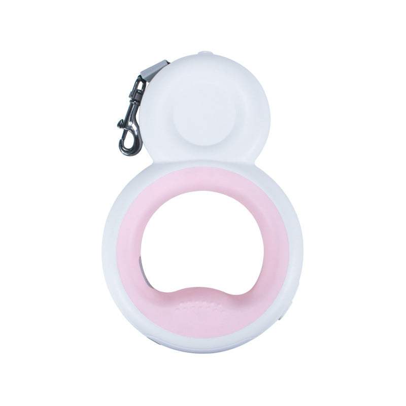 KAWELL LED Donut Dog Leash – Retractable 3M Night Light Leash for Dogs Up to 30kg