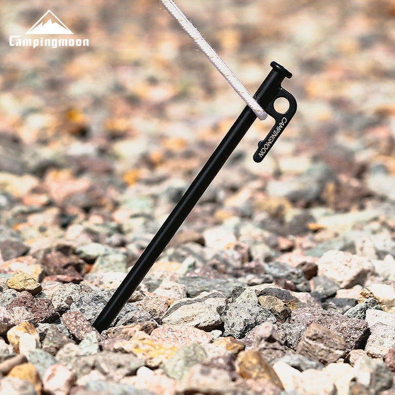 Heavy Duty Tent Stakes with Anti-Rust Coating | T-Series Camping Nails for Ground Anchoring (15–40cm)