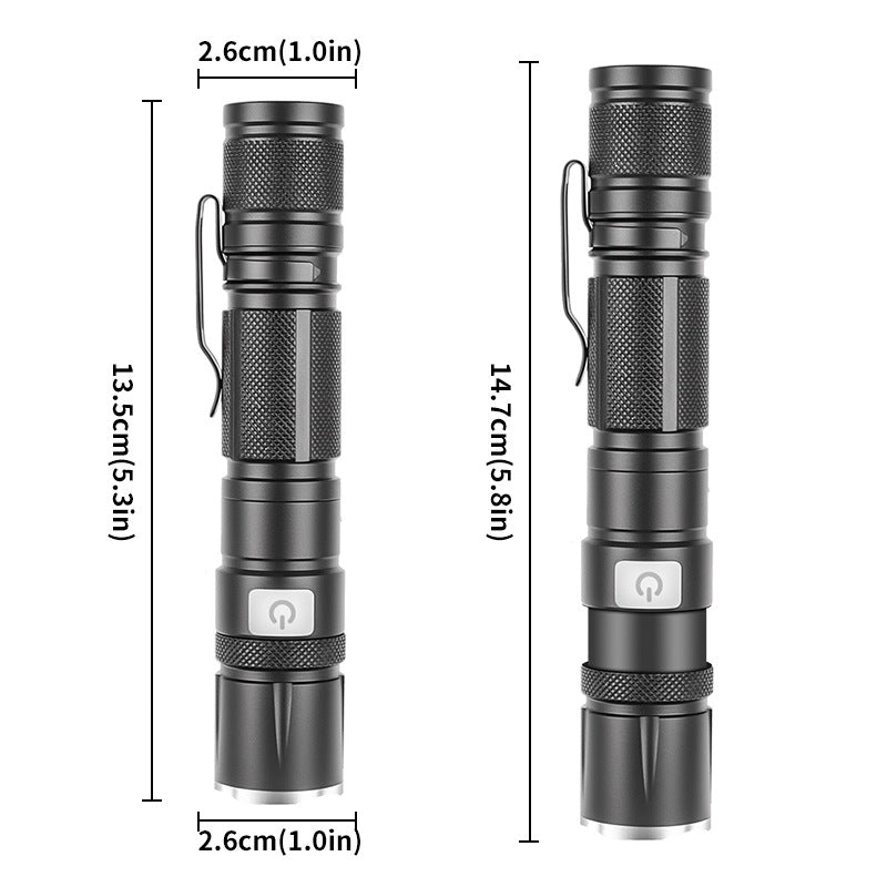 XHP50 LED Tactical Flashlight – USB Rechargeable Zoomable Outdoor Torch (800-1000 Lumens)