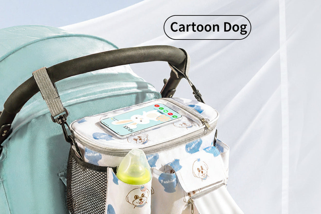 Mommy Bag – Lightweight Baby Stroller Organizer with Phone Pocket, Shoulder Strap & Hooks