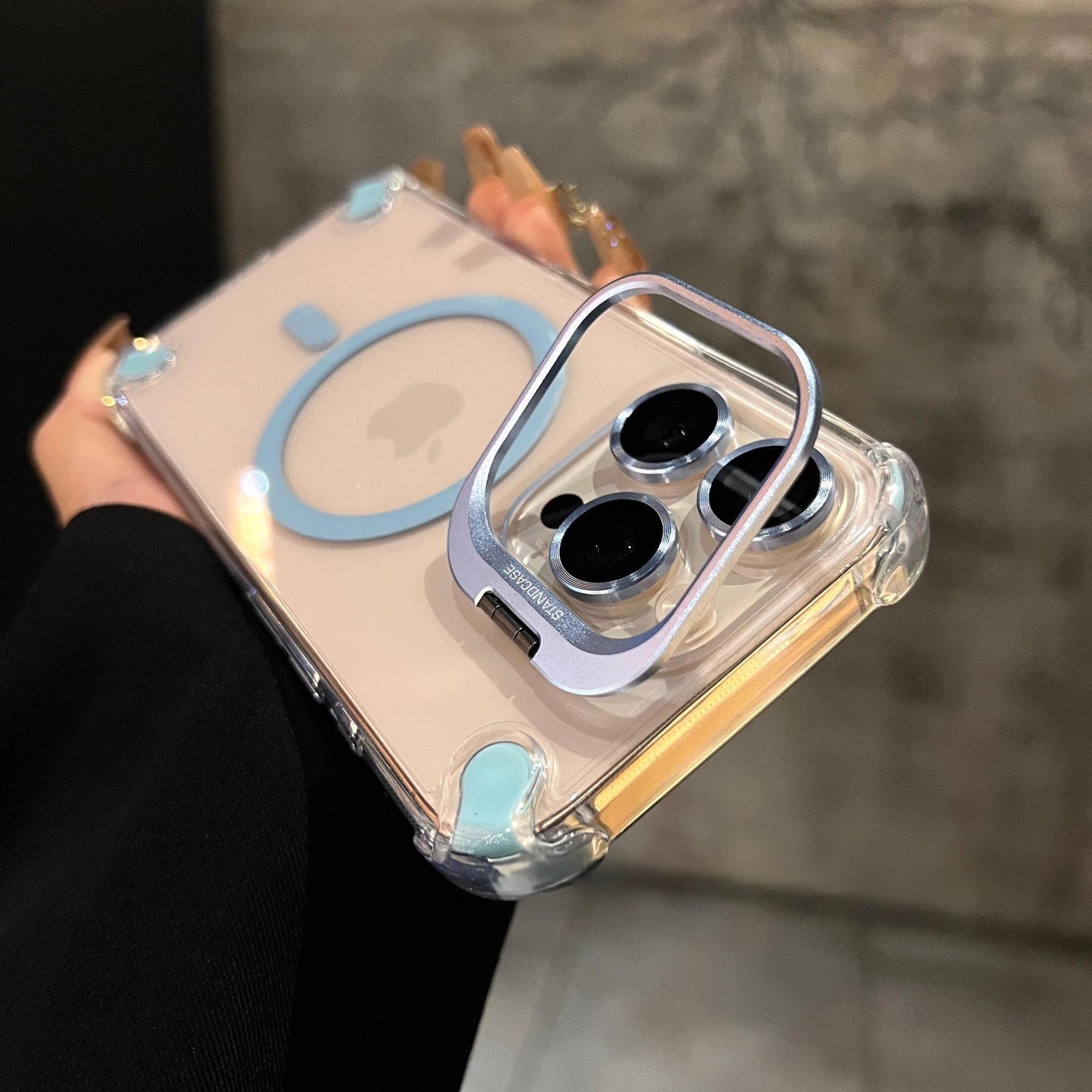 For iPhone 17 Pro Max Case | Magnetic Metal Lens Guard + Four-Corner Airbag Drop Protection