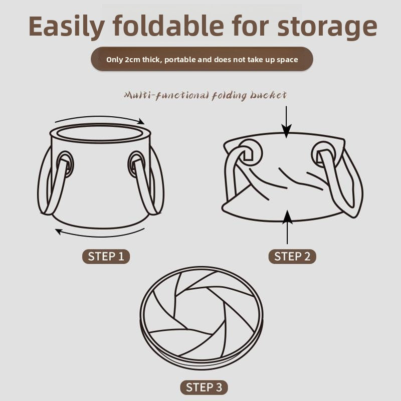 KAWELL 20L Foldable Camping Bucket – 3-Pack, Portable Fishing & Outdoor Car Storage Bucket