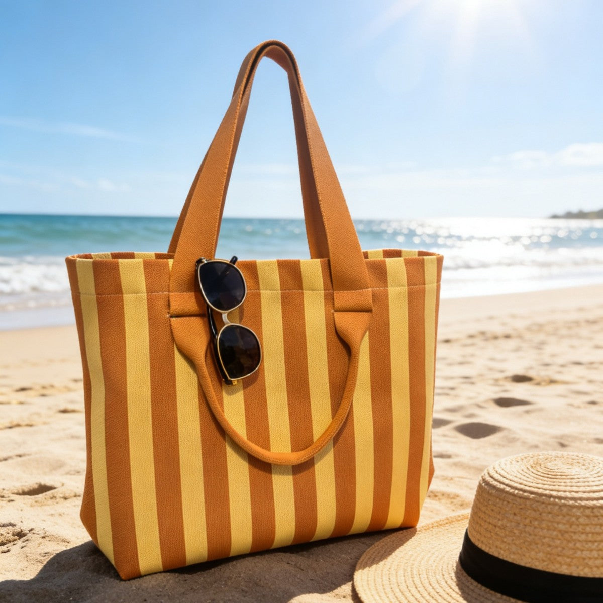 Handwoven Tote Bag | Knitted Beach Bag | Boho Shoulder Bag – 8 Colors