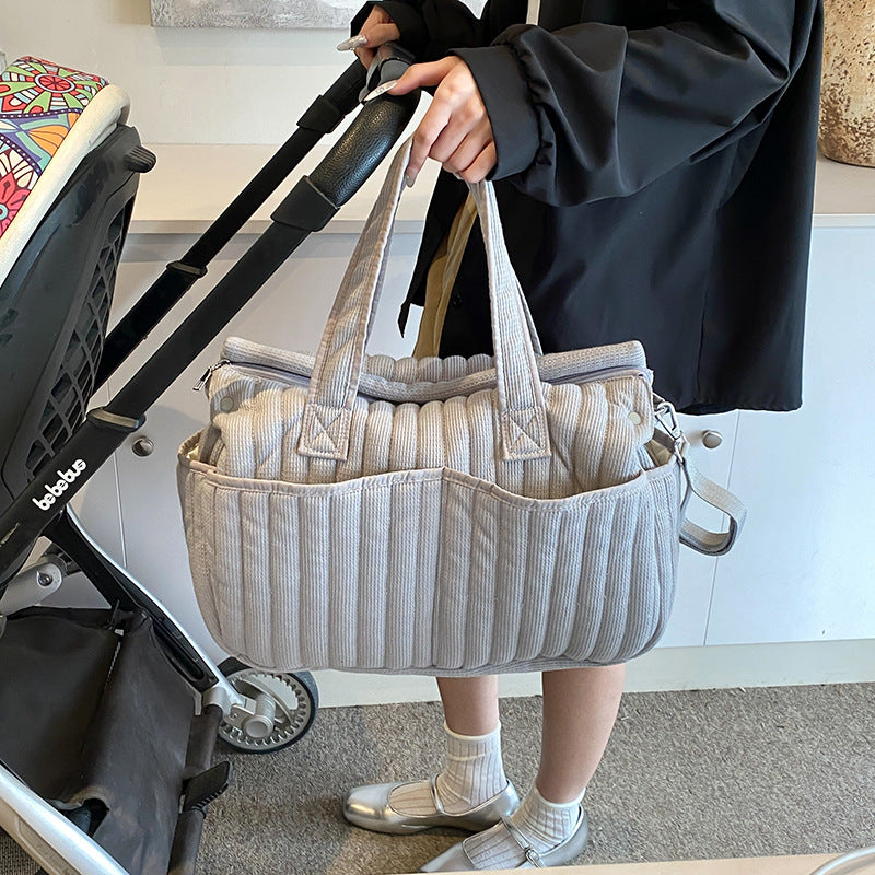 Large Capacity Mommy Bag — Multi-Pocket Travel Shoulder Bag for Mom & Baby