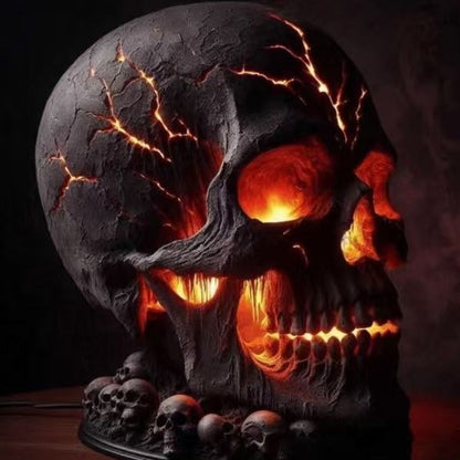 Halloween Skull Light Decoration - LED Resin Skeleton Lamp for Garden & Home