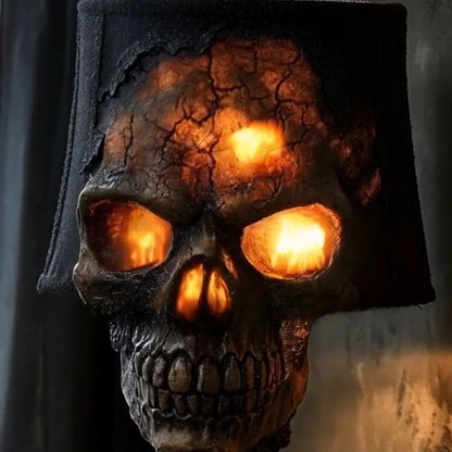 Halloween Skull Light Decoration - LED Resin Skeleton Lamp for Garden & Home