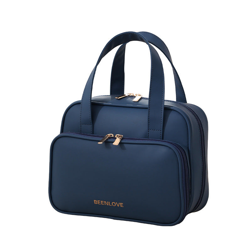 KAWELL Portable Square Cosmetic Bag — Waterproof Travel Wash Bag, Large Capacity Toiletry & Makeup Storage Pouch