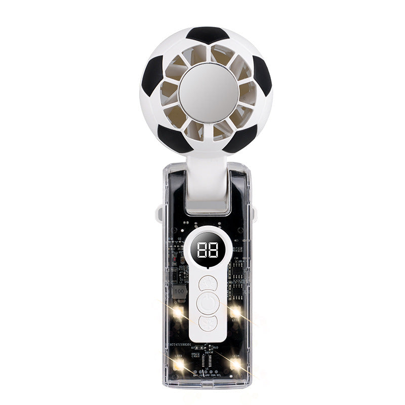 Portable Handheld Fan with Ice Pack - Foldable Mini Cooling Fan for Outdoor Sports, Soccer Games & Travel