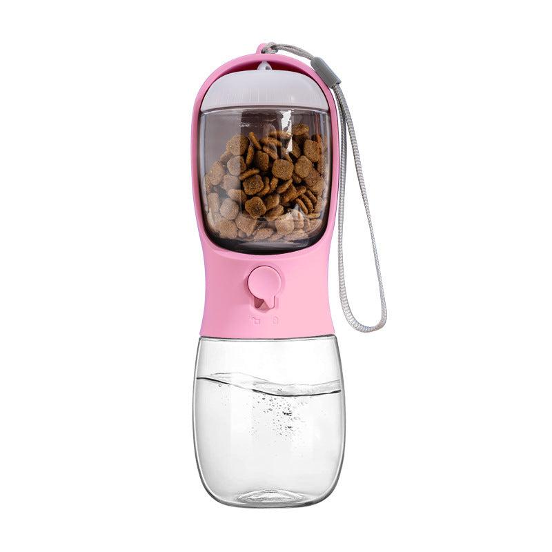 2-in-1 Portable Pet Water Bottle & Food Cup – Heat-Resistant Outdoor Travel Dispenser for Dogs & Cats