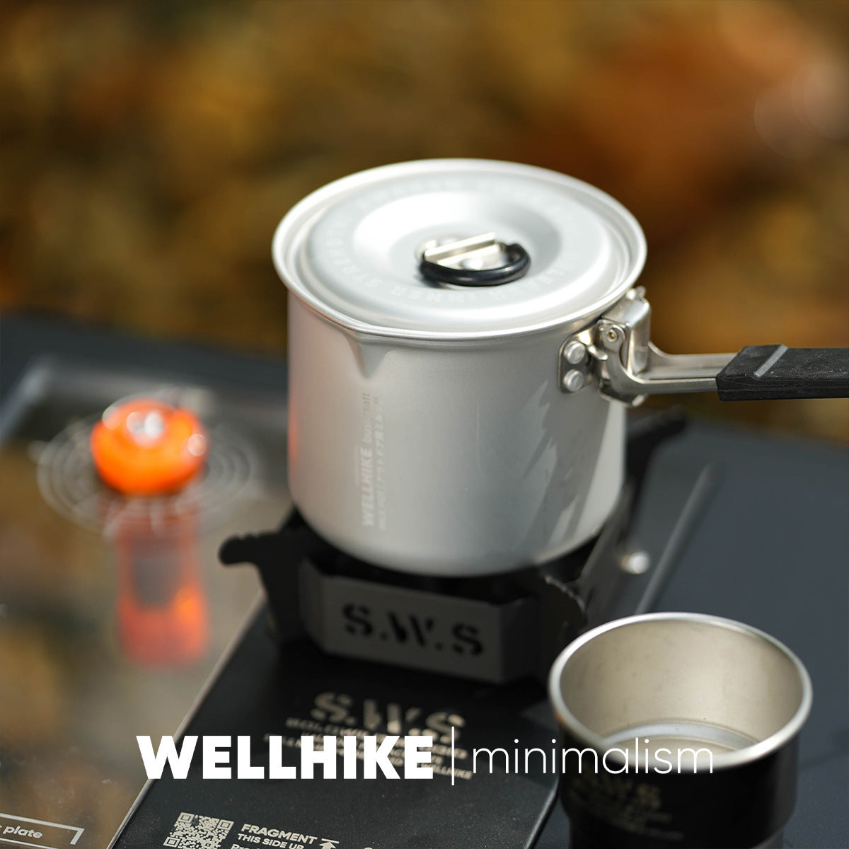 Portable Camping Pot – Lightweight Aluminum Alloy Mini Cook Pot with Foldable Handle