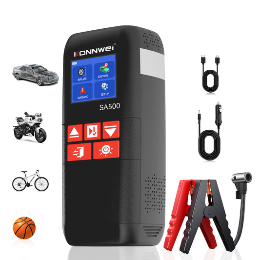 KONNWEI SA500 5-in-1 Jump Starter | 2000A Peak, Air Compressor & Power Bank