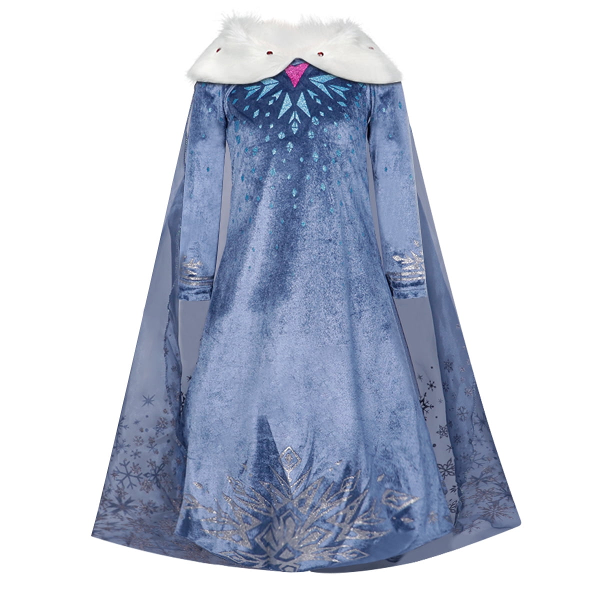 KAWELL Snow Princess Dress Girls Cosplay Party Fancy Child Costume Christmas Dress up