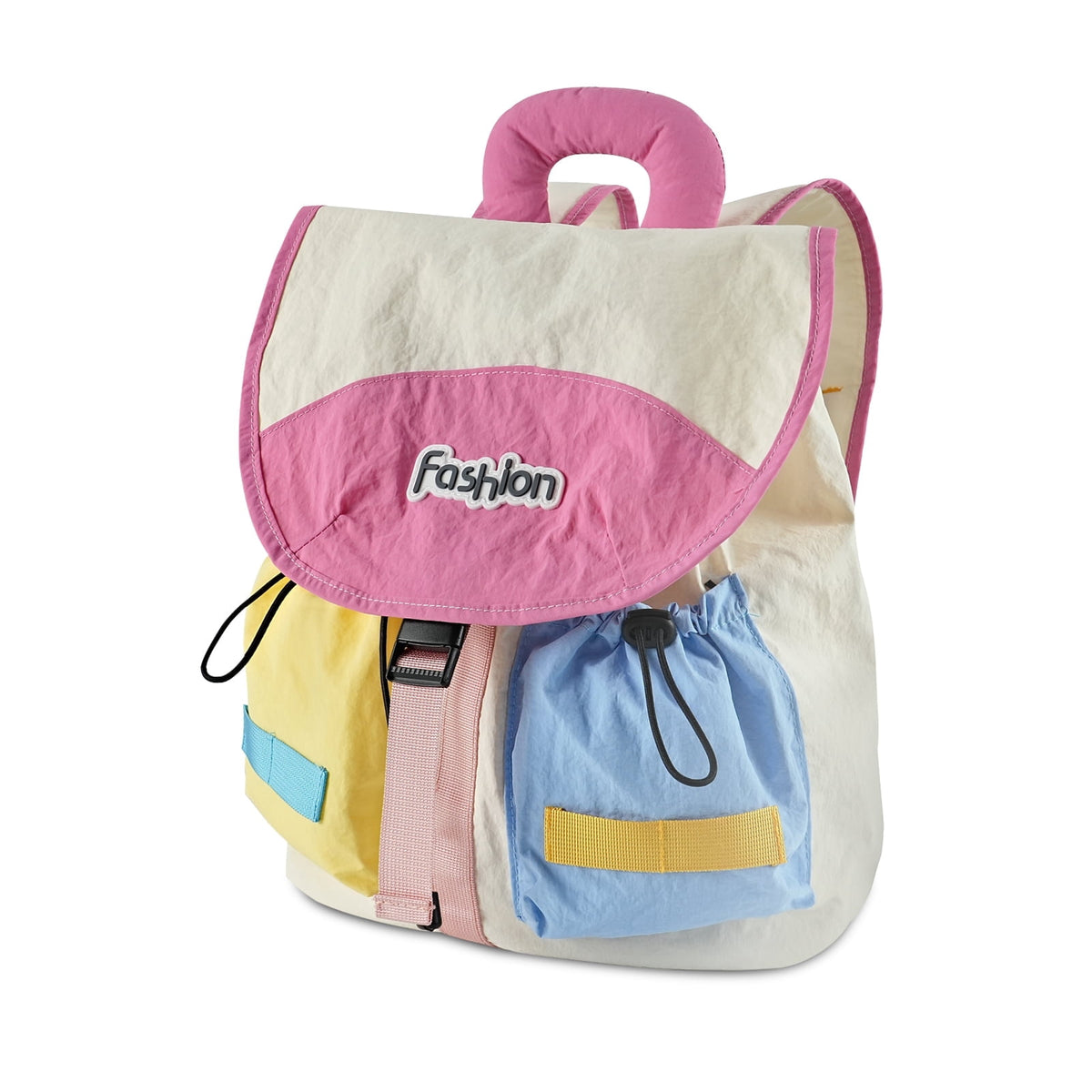 URSOFINE Color Block Drawstring Backpack Lightweight Large Capacity Casual Daypack