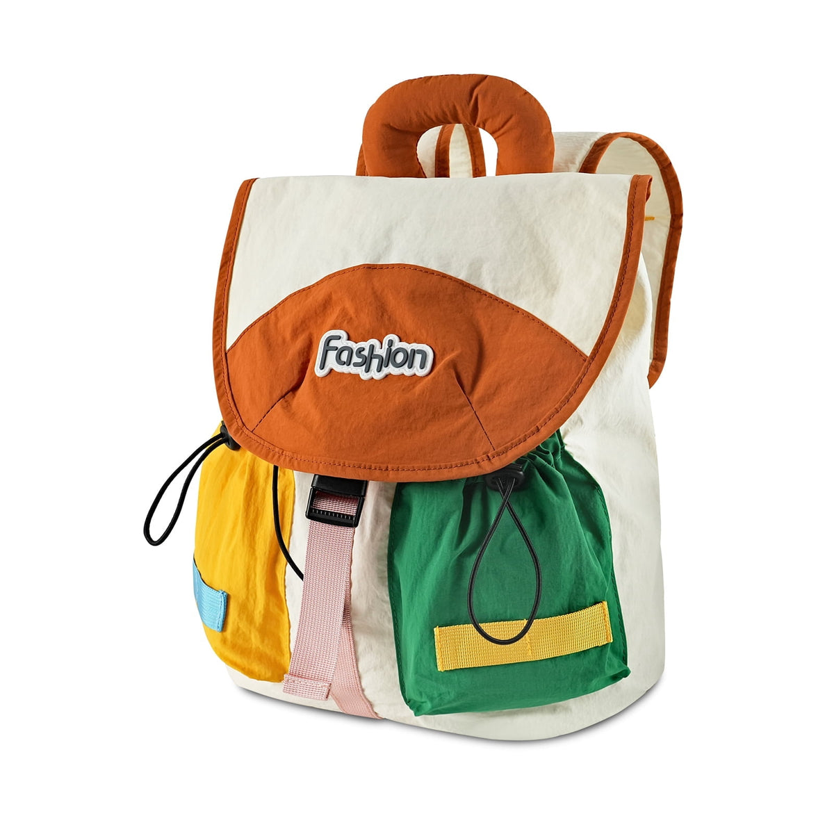 URSOFINE Color Block Drawstring Backpack Lightweight Large Capacity Casual Daypack