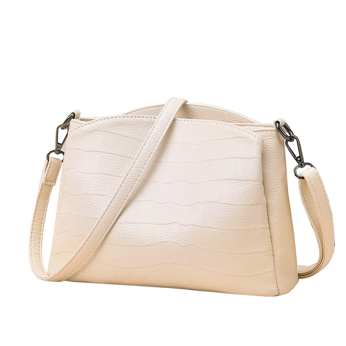 URSOFINE Crocodile Patterned Shoulder Purses for Women Genuine Leather Hobo Bags Large Crossbody Purses