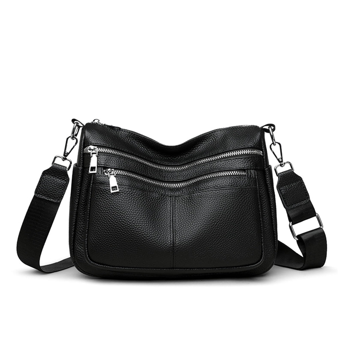 URSOFINE Genuine Leather Women’s Shoulder Bag Large Trendy Hobo Crossbody Purse for Daily & Travel Use