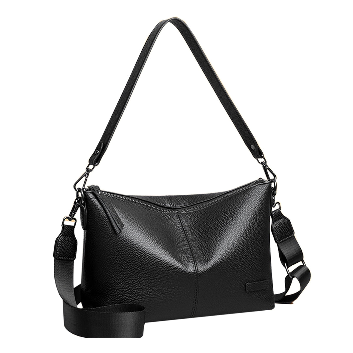 URSOFINE Large Shoulder Purses for Women Genuine Leather Hobo Bags Trendy Crossbody Purses with 2 Straps