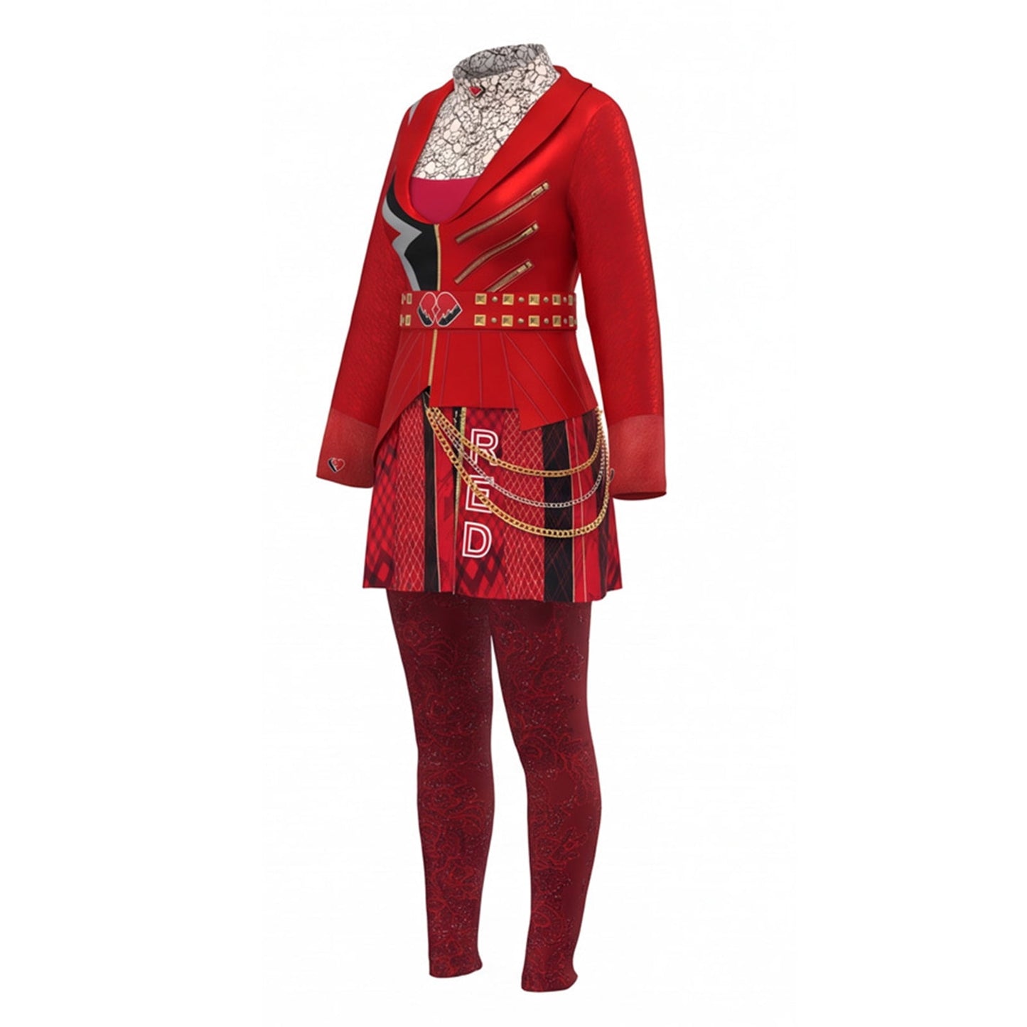 URSOFINE Princess Red Costume 3PCS Rise of Red Costume Halloween Cosplay Outfits