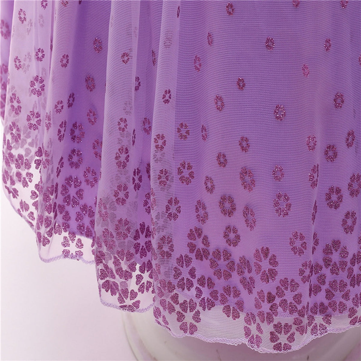 KAWELL Girls Halloween Princess Purple Costume Floor Length Christmas Birthday Party Dress