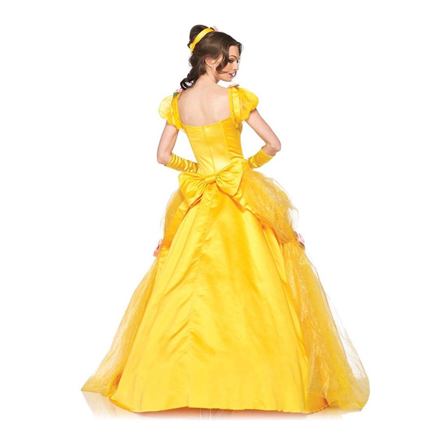 Women's Classic Belle Princess Halloween Costume with Petticoat and Sleeve