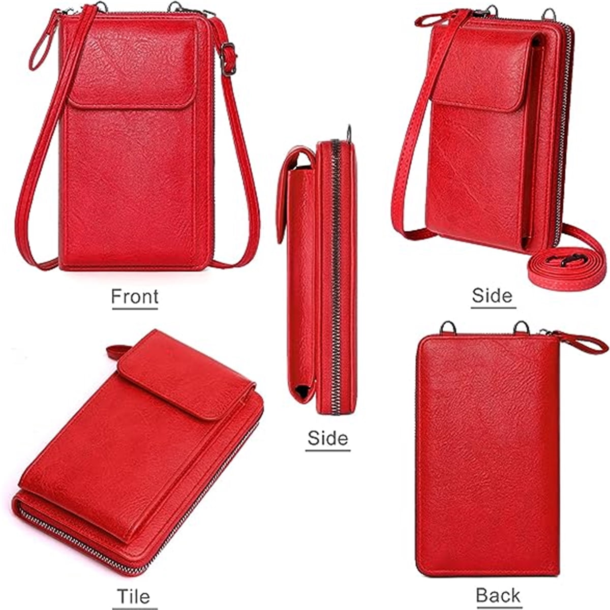 KAWELL Small Crossbody Bags for Women PU Leather Cell Phone Purse Wallet with Credit Card Slots