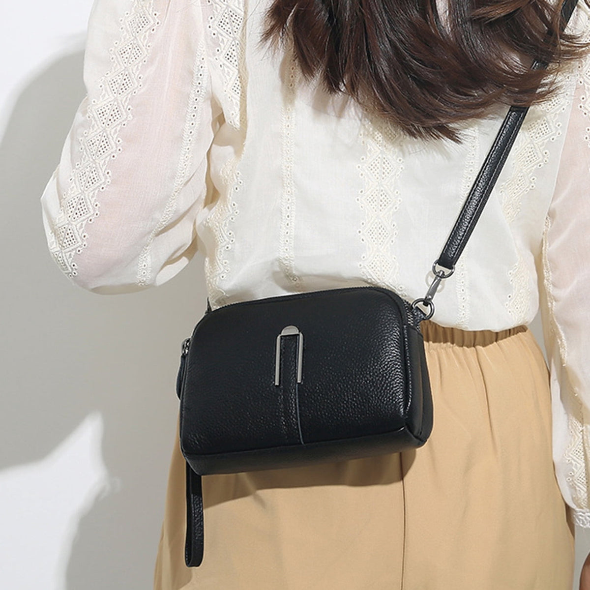 KAWELL Small Crossbody Purses for Women Genuine Leather Trendy Design Shoulder Handbag