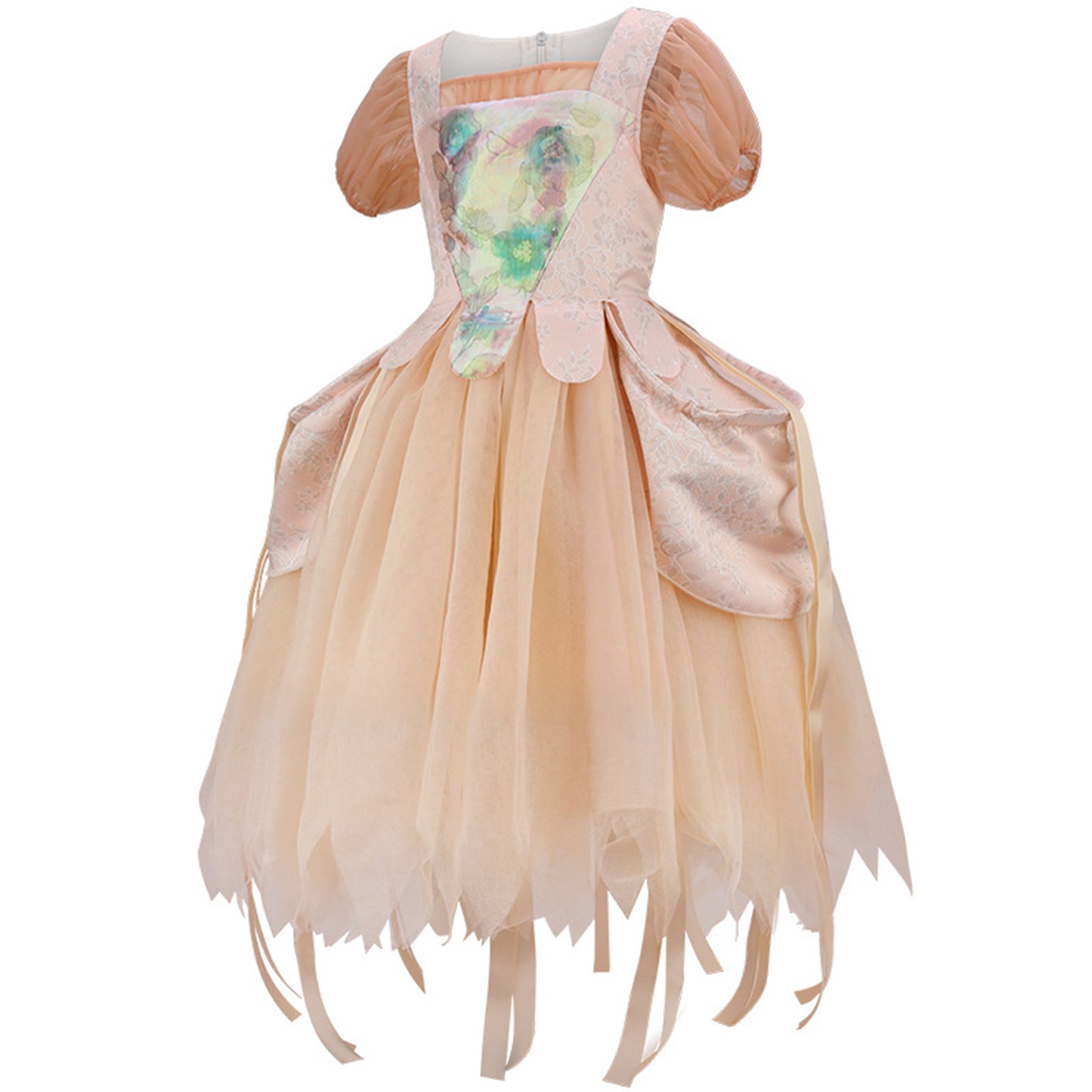 KAWELL Animation Costume Champagne Princess Dress Up, Kids Halloween Cosplay Party Outfit, Academy Uniform School Suits, Evening Gown for Girls 4-12 Years