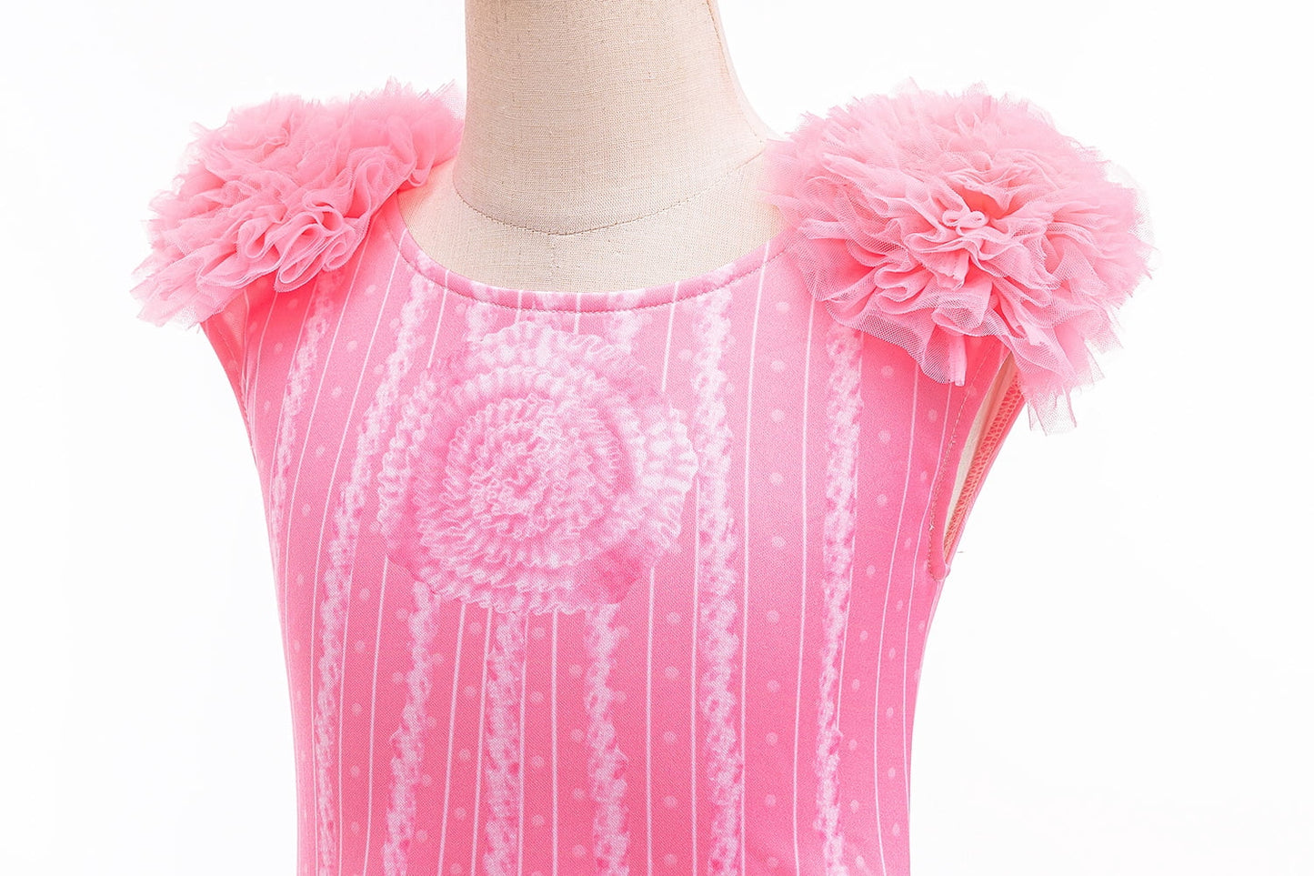 KAWELL Glinda Costume Dress Good Witch Cosplay Pink Pajamas Bubble Dress Halloween Costume
