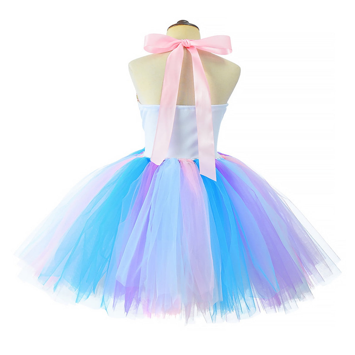 KAWELL Mermaid Tutu Dress Birthday Party Halloween Princess Costume with Headband (Purple)