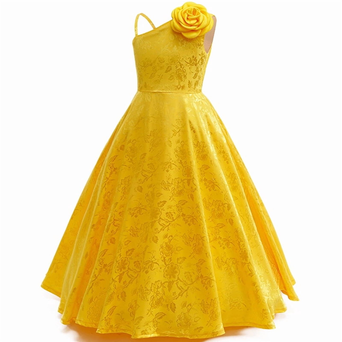 Judy Costume Dress Set Evening Gown Yellow Dress for Birthday Party Suitable 3-12Y