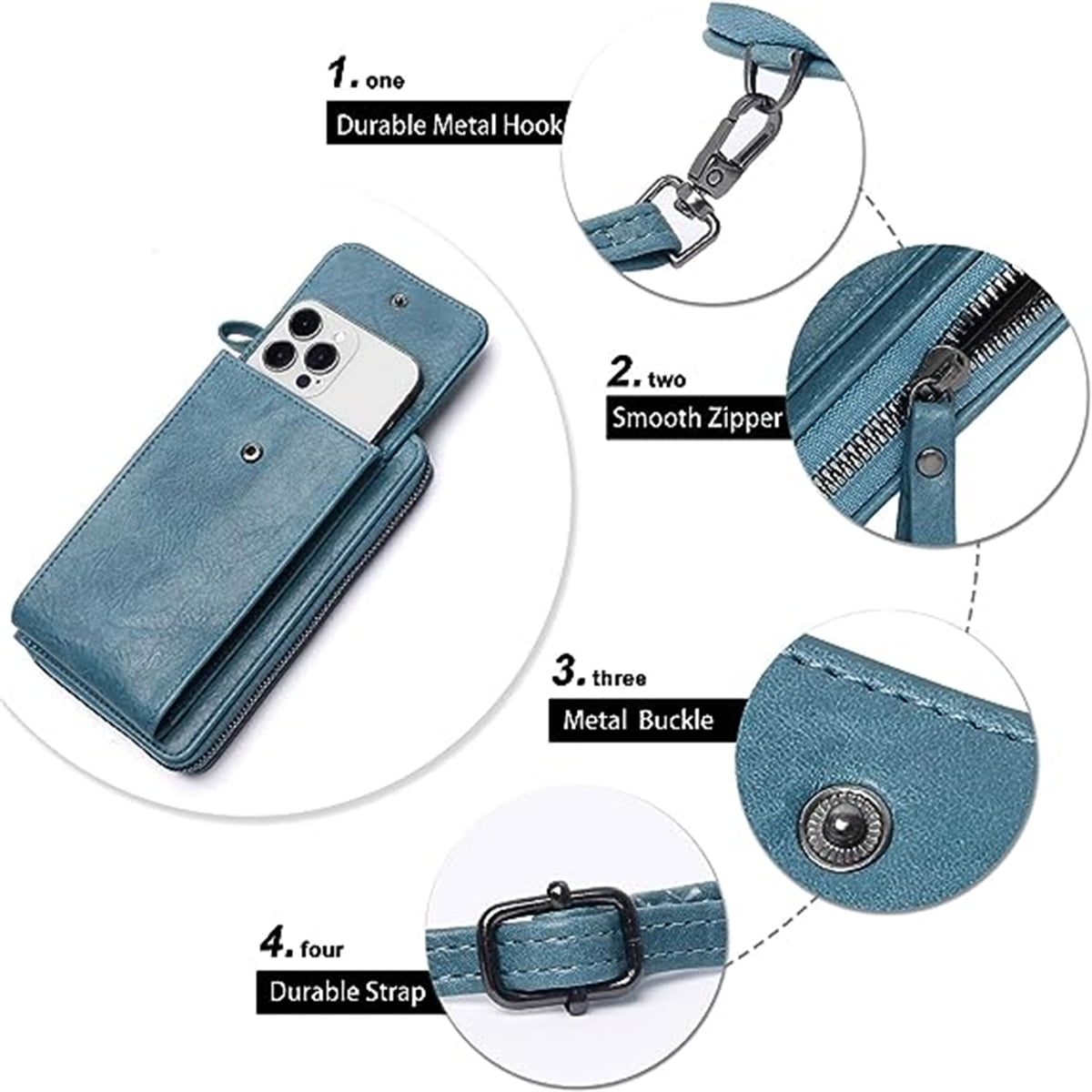 KAWELL Small Crossbody Bags for Women PU Leather Cell Phone Purse Wallet with Credit Card Slots