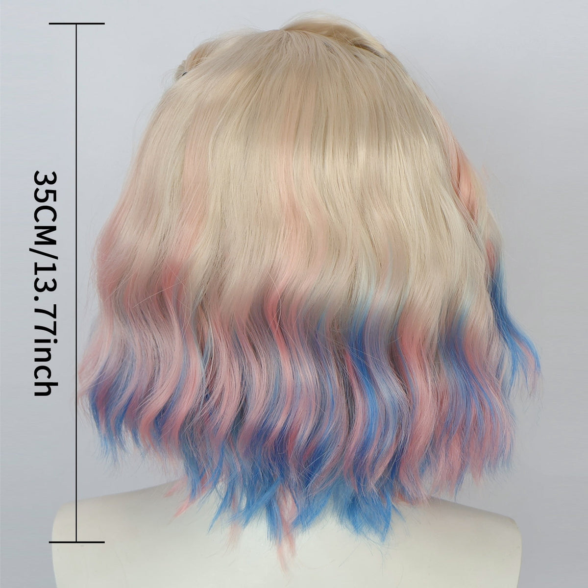 KAWELL Enid Cosplay Wigs for Girls Long Wavy Synthetic Hair with Braid Wig Cosplay Costume Party Halloween Wig