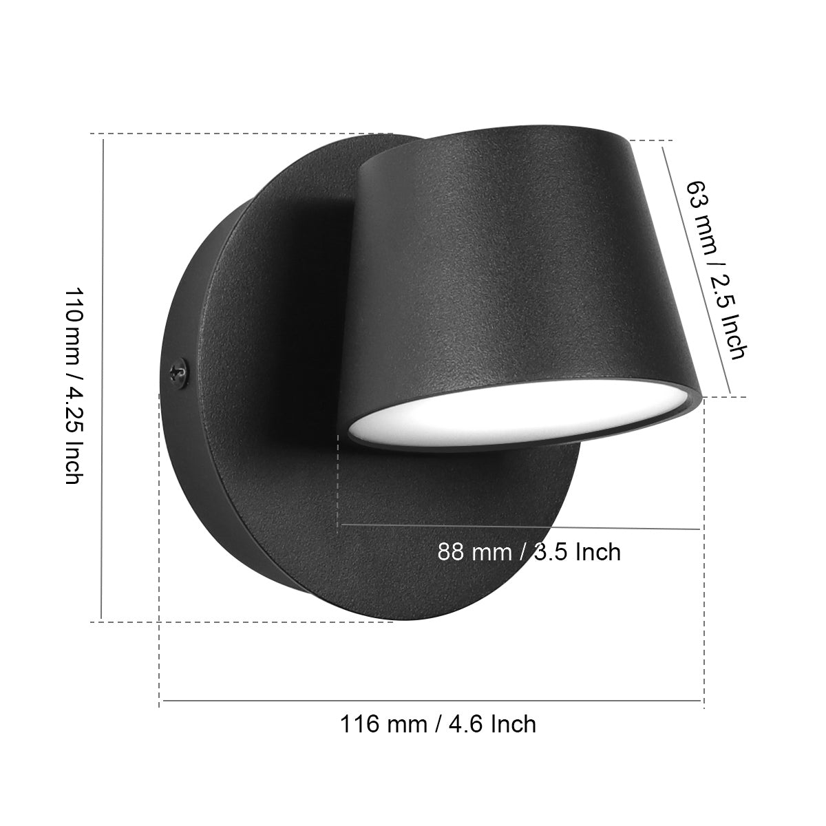 Modern Nordic LED Reading Wall Lamp - 5W 350° Rotatable Hardwired Bedside Light for Bedroom, Study, Living Room