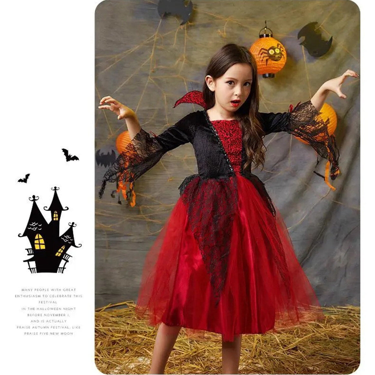 KAWELL Vampire Costume, Princess Masquerade Party for Halloween Party