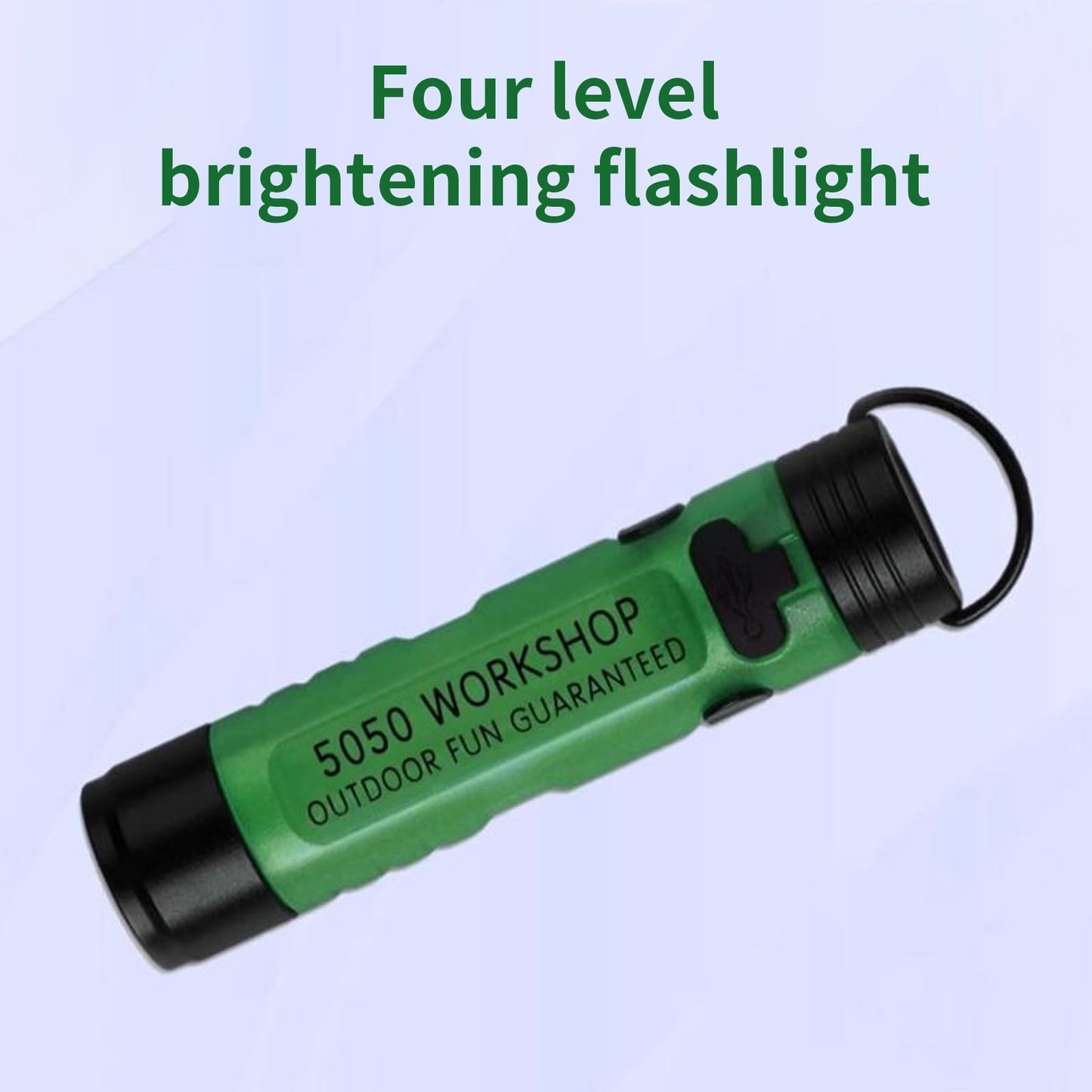 Rechargeable LED Clip Flashlight - 4 Brightness Modes, Compact Hands-Free Light for Camping, Running, Repairs