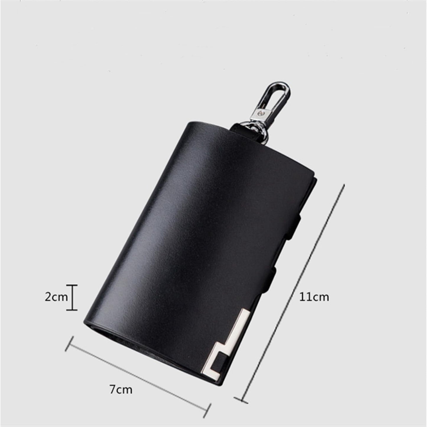 Men's Genuine Leather Key Case Wallet | 6 Key Hooks, Card Slots & Coin Pocket