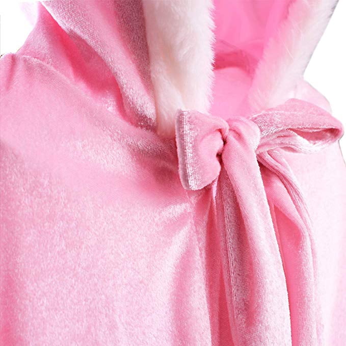 KAWELL Princess Full Length Girls Cloaks Blue Halloween Costume Capes for Child 3-12 Years