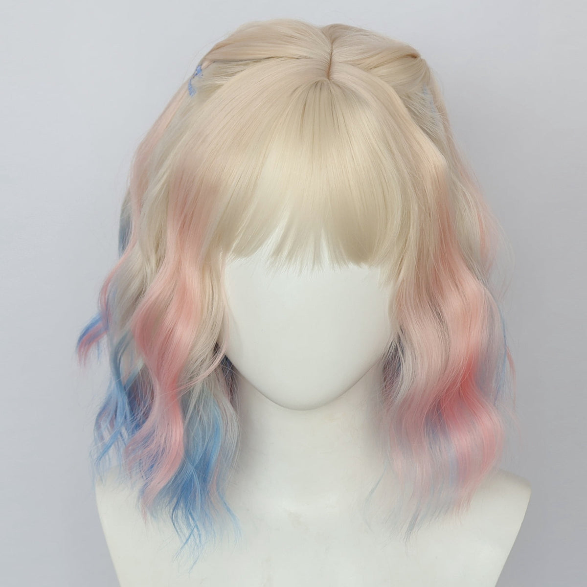 KAWELL Enid Cosplay Wigs for Girls Long Wavy Synthetic Hair with Braid Wig Cosplay Costume Party Halloween Wig
