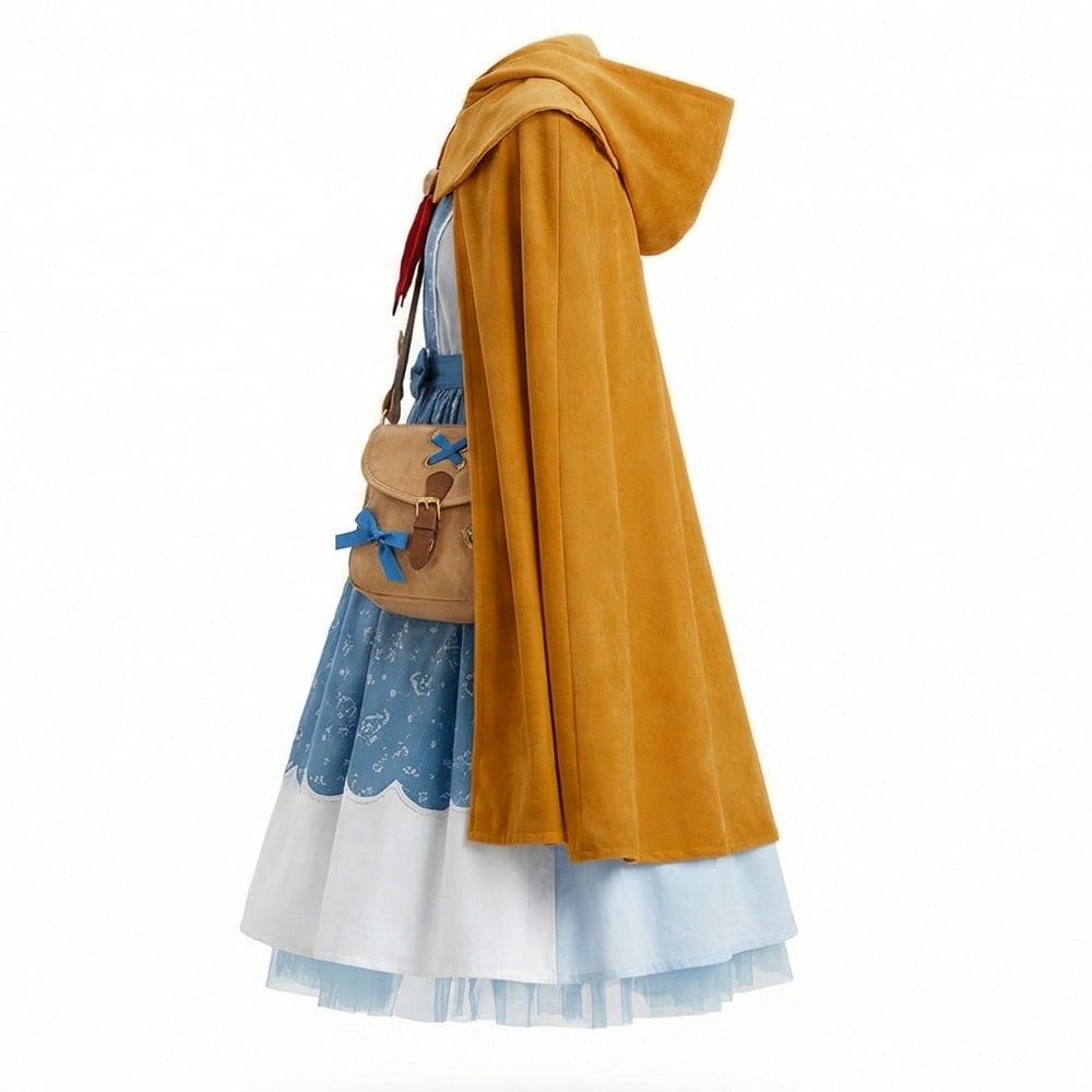 KAWELL Holly Wheeler Cosplay Dress Cloak Scarf Costume Halloween Carnival Outfits With Bag