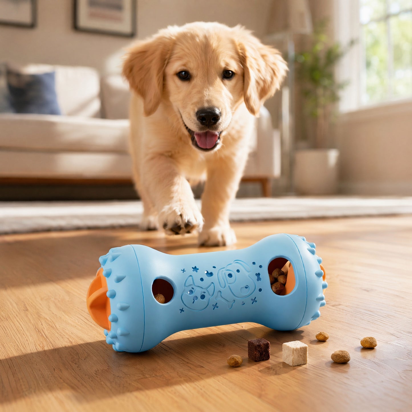 Interactive Dog Treat Dispensing Toy – Bone Roller Molar Stick for Boredom Relief
