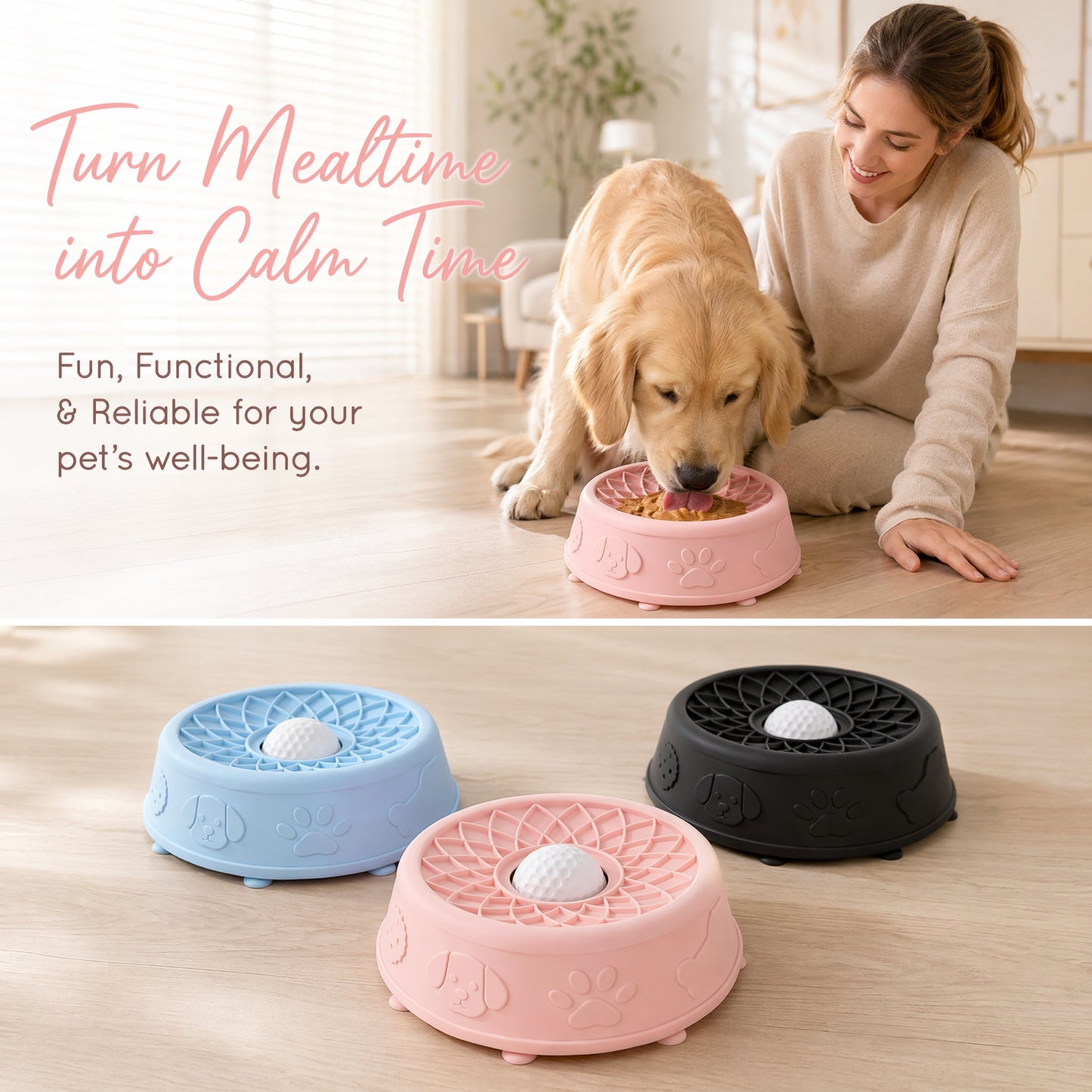 Silicone Pet Lick Bowl – Non-Slip Anti-Choke Dog  Feeding Bowl