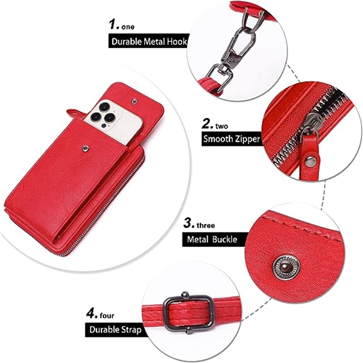 KAWELL Small Crossbody Bags for Women PU Leather Cell Phone Purse Wallet with Credit Card Slots