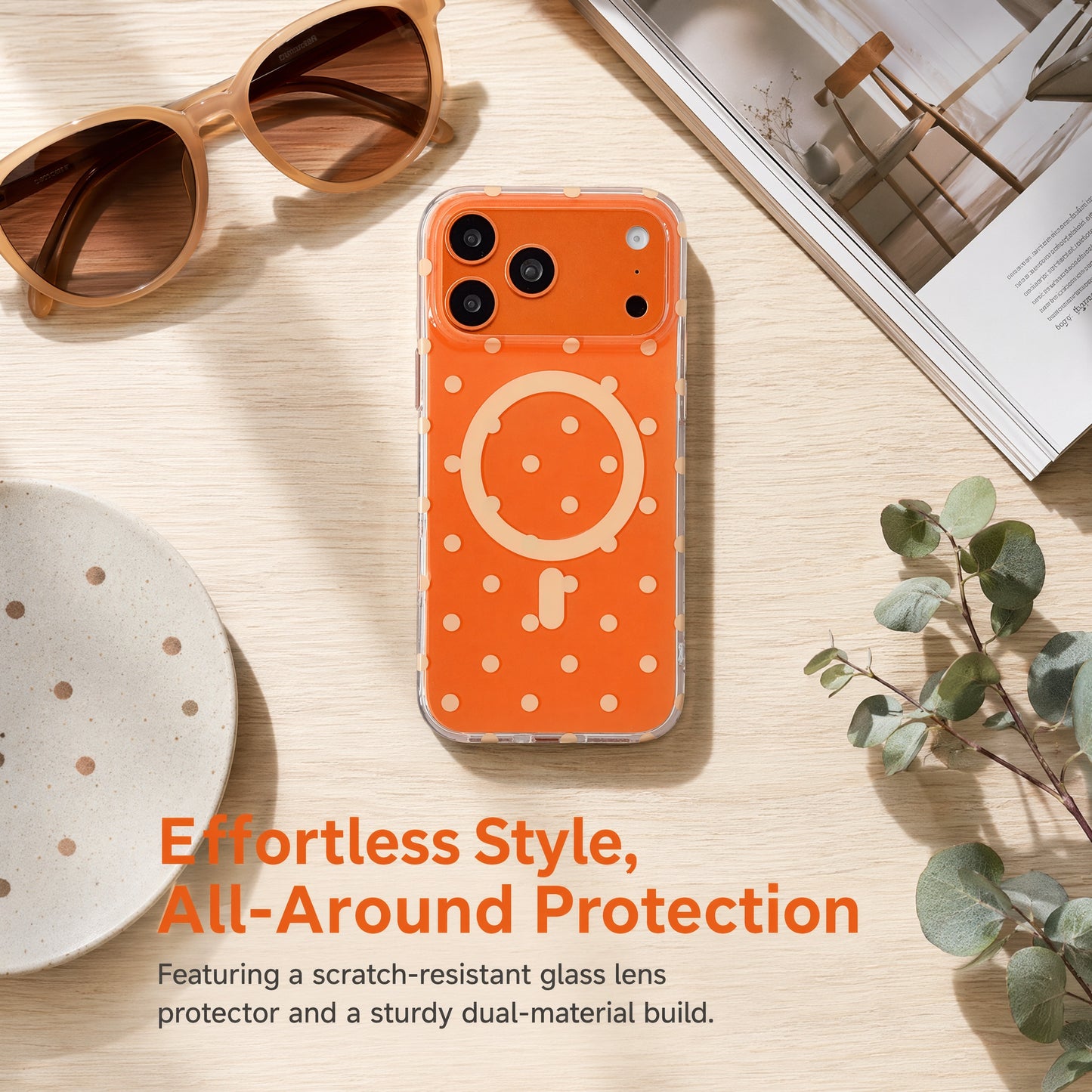Polka Dot MagSafe for iPhone 17 Pro Max Case – Slim Clear TPU Shockproof Cover