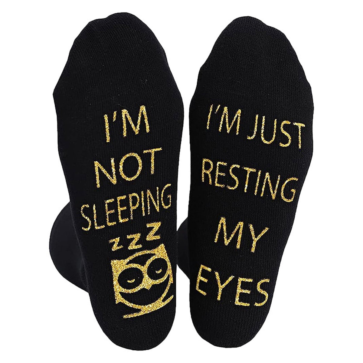 KAWELL Dad Gifts 4-pack Funny Socks for Men: I'm Not Sleeping I'm Just Resting My Eyes Socks Christmas Birthday Gifts