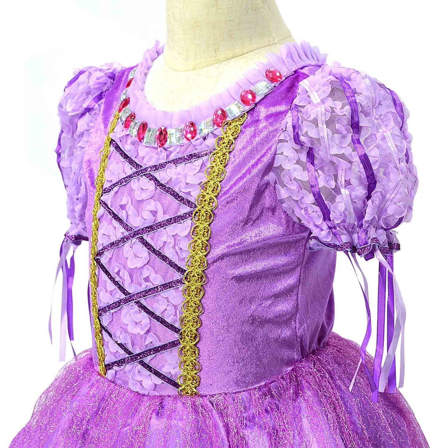 KAWELL 7/8 Princess Dress Costume Deluxe Party Christmas Fancy Dress Up for Girls