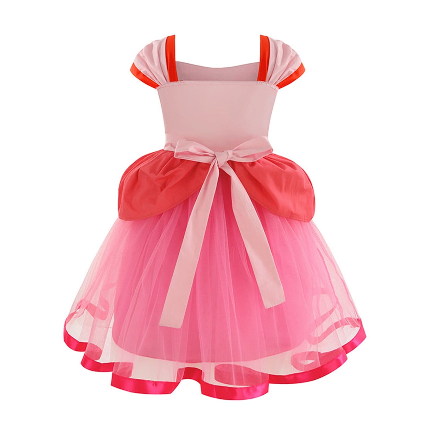 Super Brothers Princess Peach Costume Halloween Christmas Cosplay for Little Girls Dress